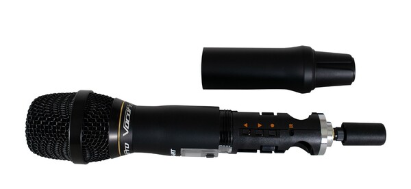 QUAD TRUE-DIVERSITY PROFESSIONAL DIGITAL WIRELESS PLL MICROPHONE SYSTEM WITH FOUR HANDHELD MICROPHON